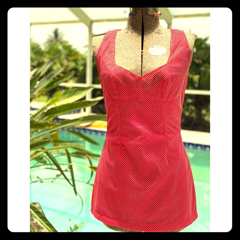 Pretty Polka Dots Red Dress Pinup